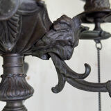 Pair of large bronze candelabras in the Antique style, circa 1880