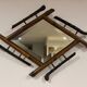Bevelled Bamboo Wall Mirror Japonisme Belle Époque