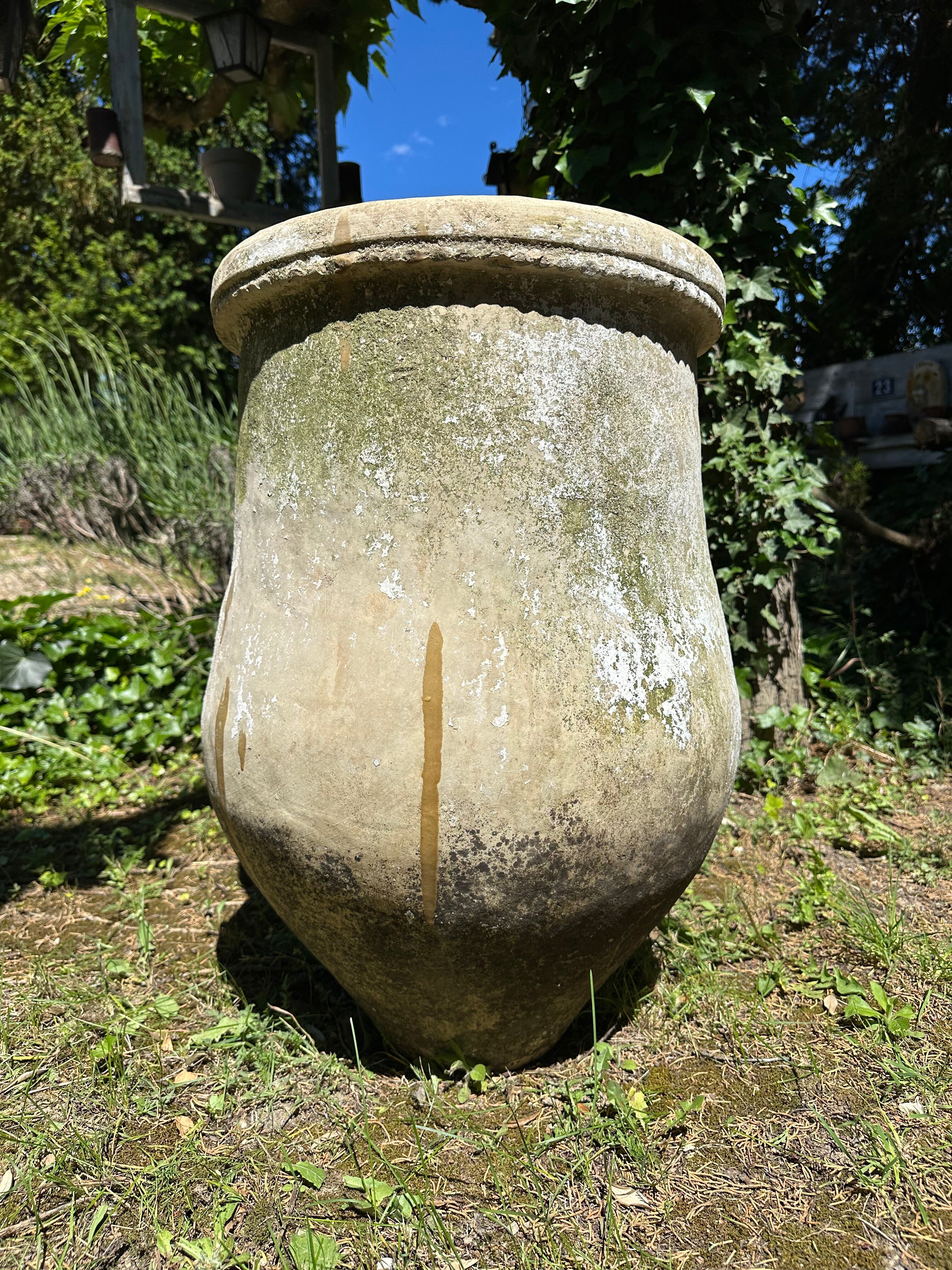 Jarre poterie en terre cuite ancienne 19ème