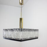 Rare Art Glass Chandelier  Kamenicky Senov, 1970's