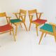 Set of 4 chairs chairs bridge 1950 vintage 50s rockabilly chairs zazou