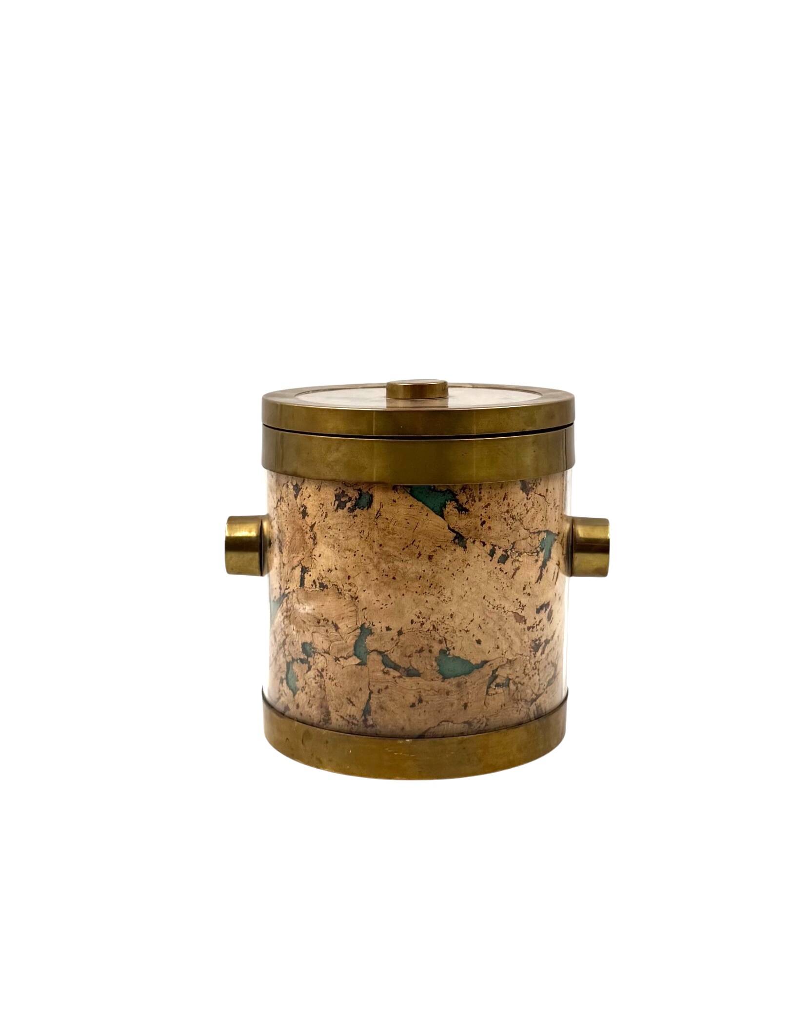 Hollywood regency golden Ice Bucket, France ca. 1970s