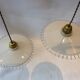 Duo of hanging lamps in opaline