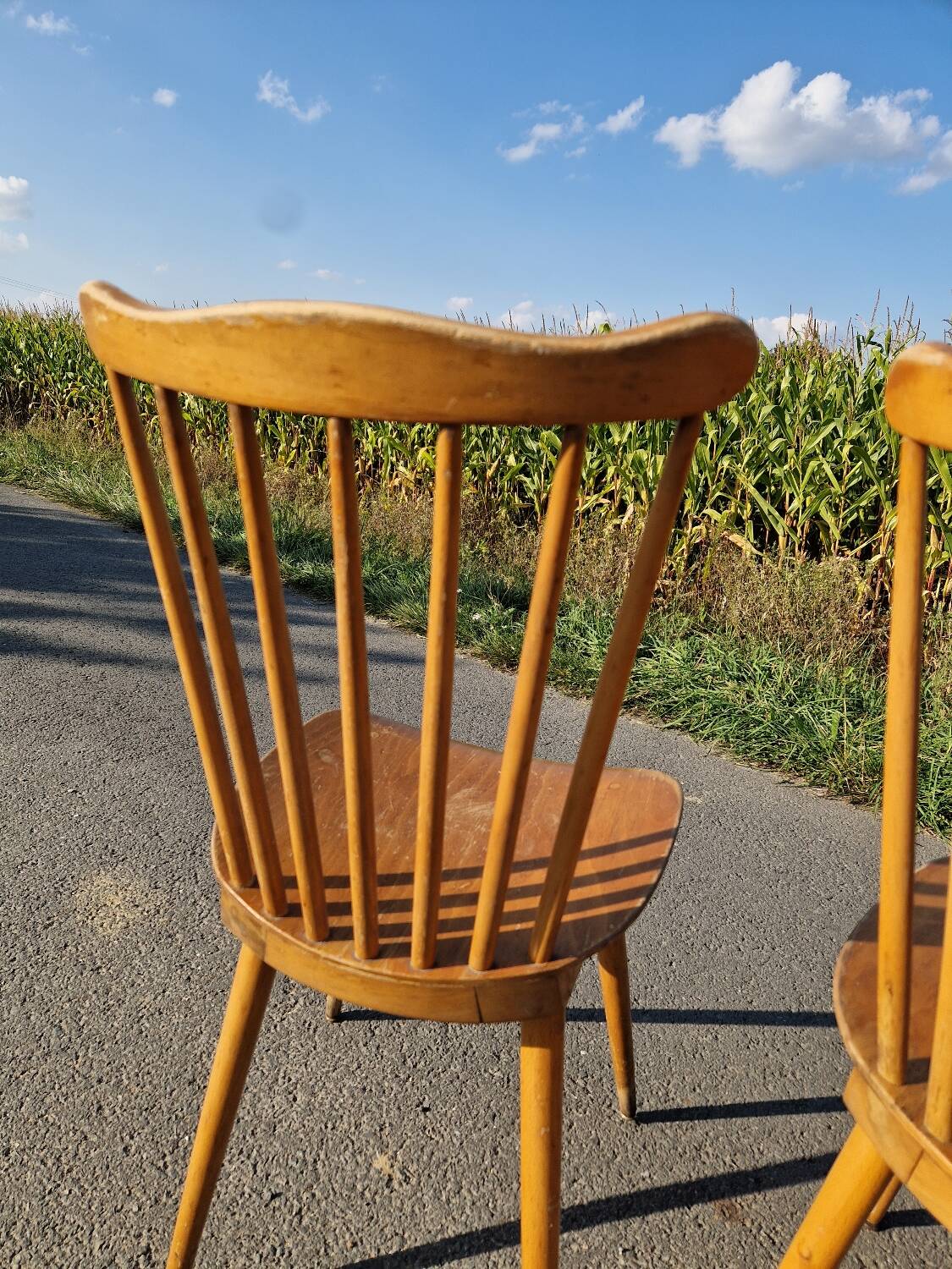 Set of 3 Baumann bistro chairs, Menuet model