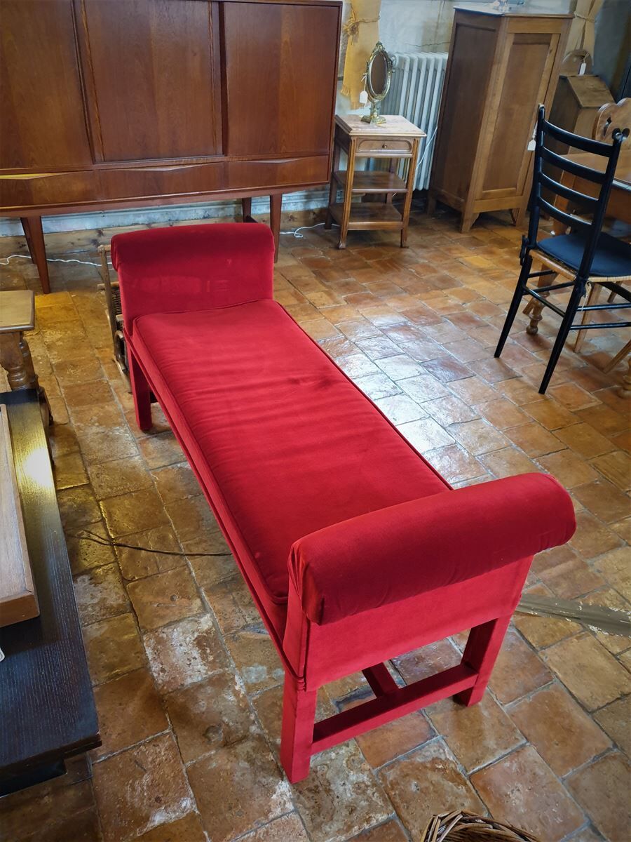 Vintage velvet bench