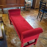 Vintage velvet bench