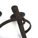 Anthropomorphic wall candle holder in wrought iron, 1950s.