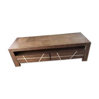 Dark-tinted mindi sideboard