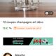 12 coupes à champagne vintage