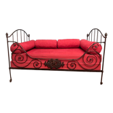 Lit banquette en fer forgé