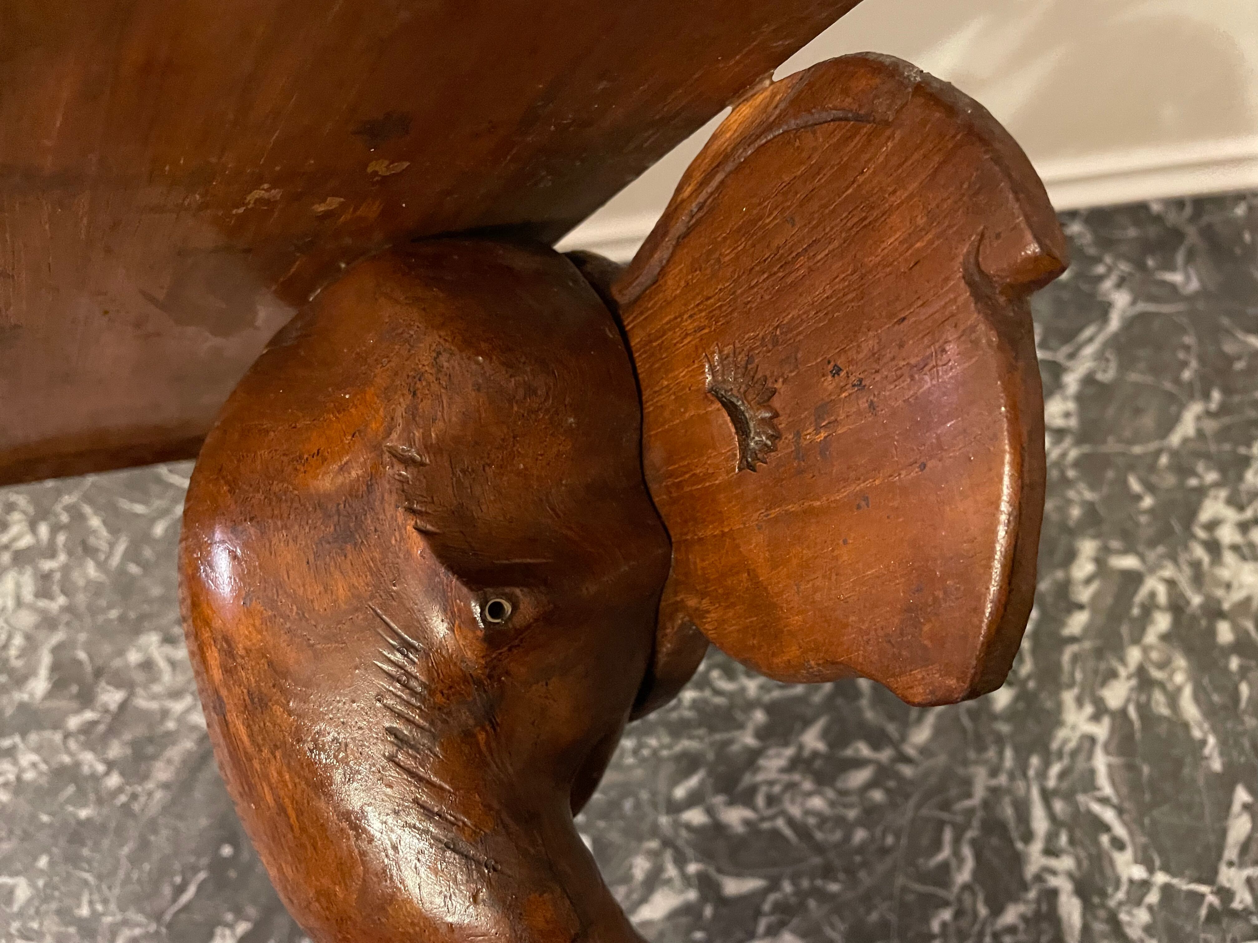 Wall console elephant head