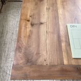 Walnut farmhouse table with swivel and extendable top