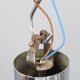 Art Deco chrome and sandblasted glass chandelier, Czechoslovakia, 1940s