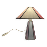 White and pink glass paste lamp