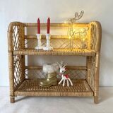 Vintage rattan shelf
