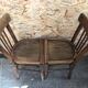 Pair chair bistro vintage wood