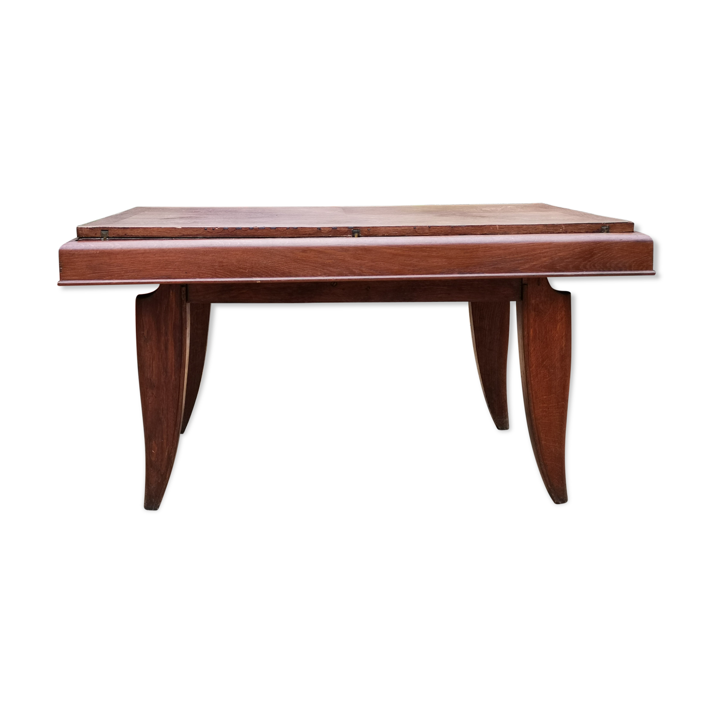 Vintage teak coffee table, transformable into a high table