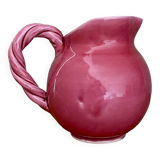 Vintage pink ceramic pitcher Vallauris