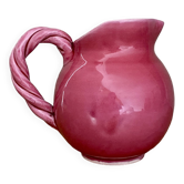 Vintage pink ceramic pitcher Vallauris
