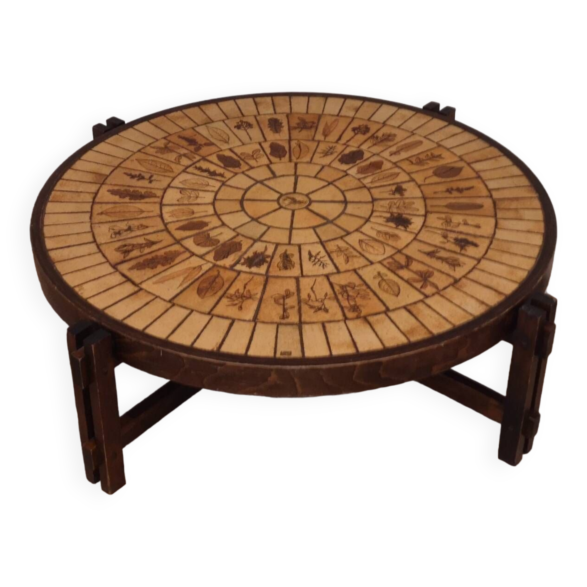 garrigue ceramic coffee table 1970 signed roger capron