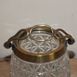 Old small ice cube or pickle bucket in cut crystal