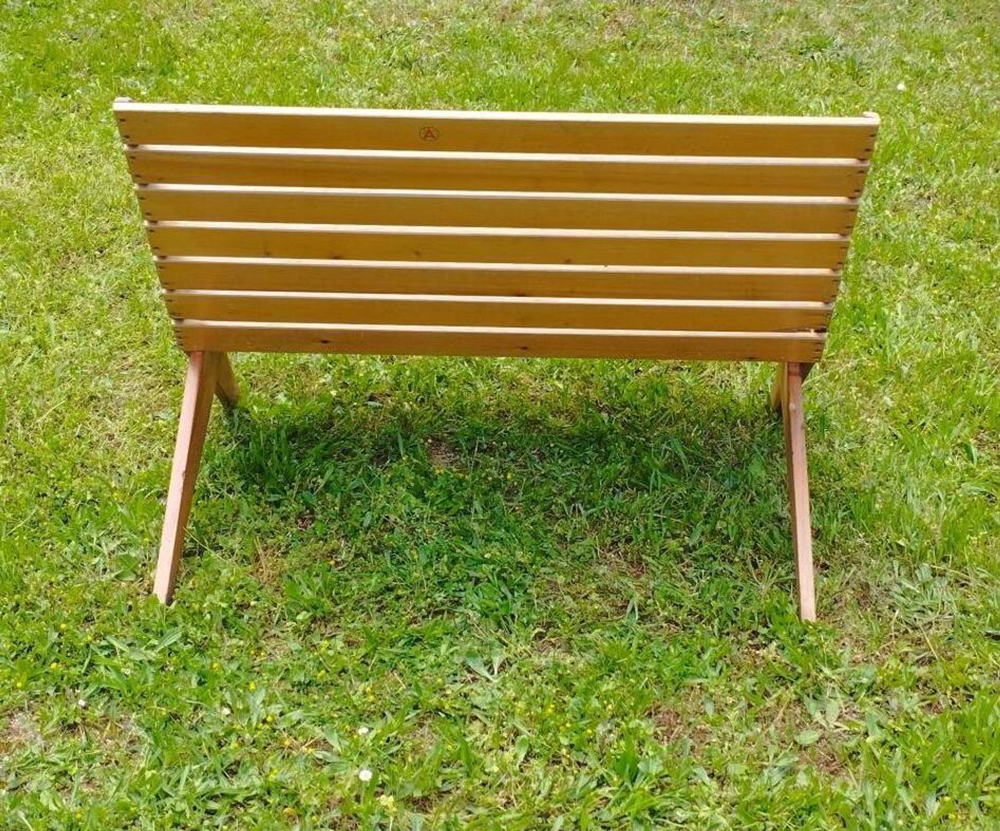 Folding garden bench, ultra compact - vintage, "Mid-century" design