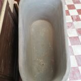 old bathtub with its stove