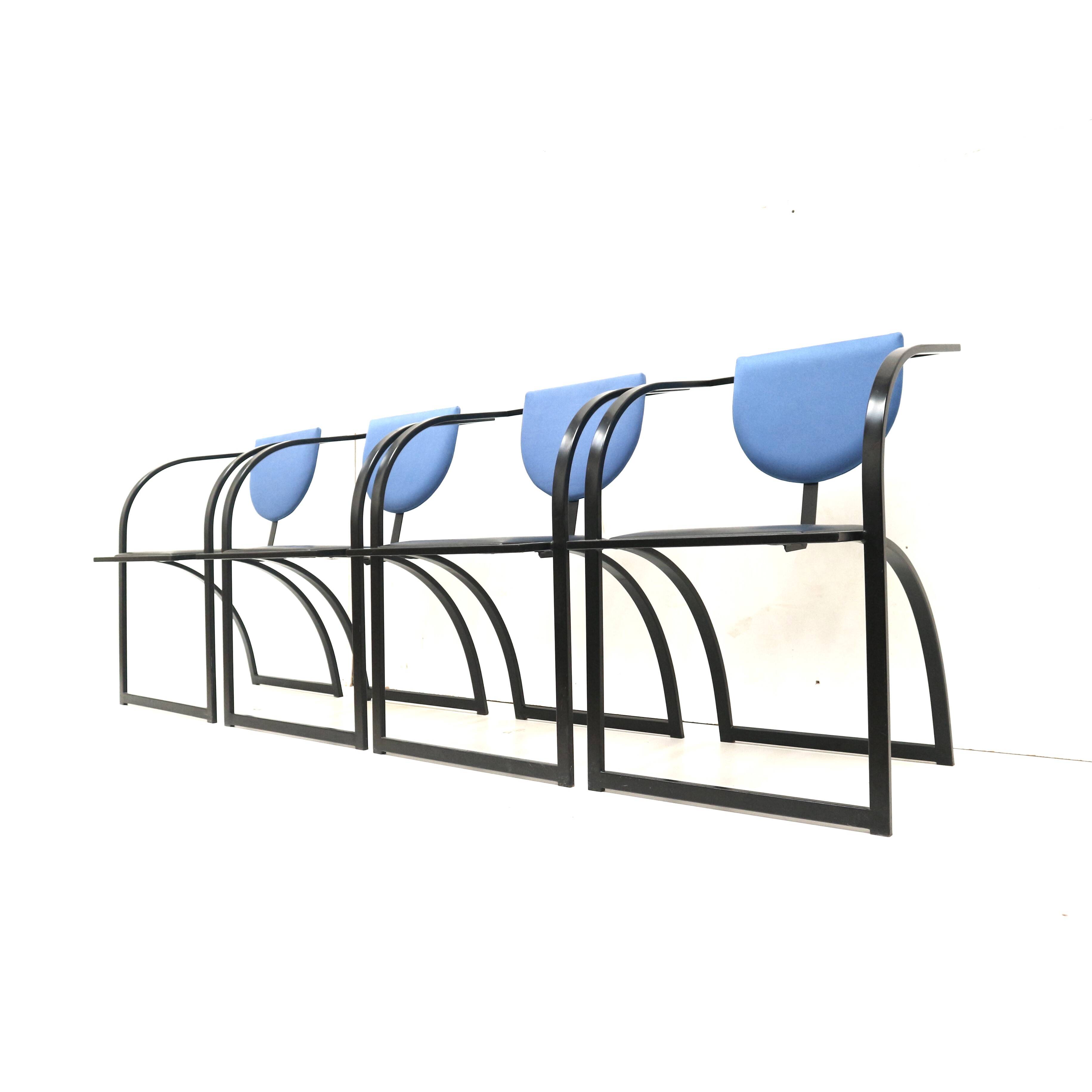 Set of 4 vintage postmodern dining room chairs Model ‘Cosinus’ by Karl Friedrich Förster for KFF Des