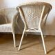 Paire de fauteuils en rotin blanc