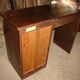 Dressing table in mahogany and straw, made in Mexico in 1959