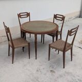 Interwar Italian Rationalist Set: Table & 4 Chairs