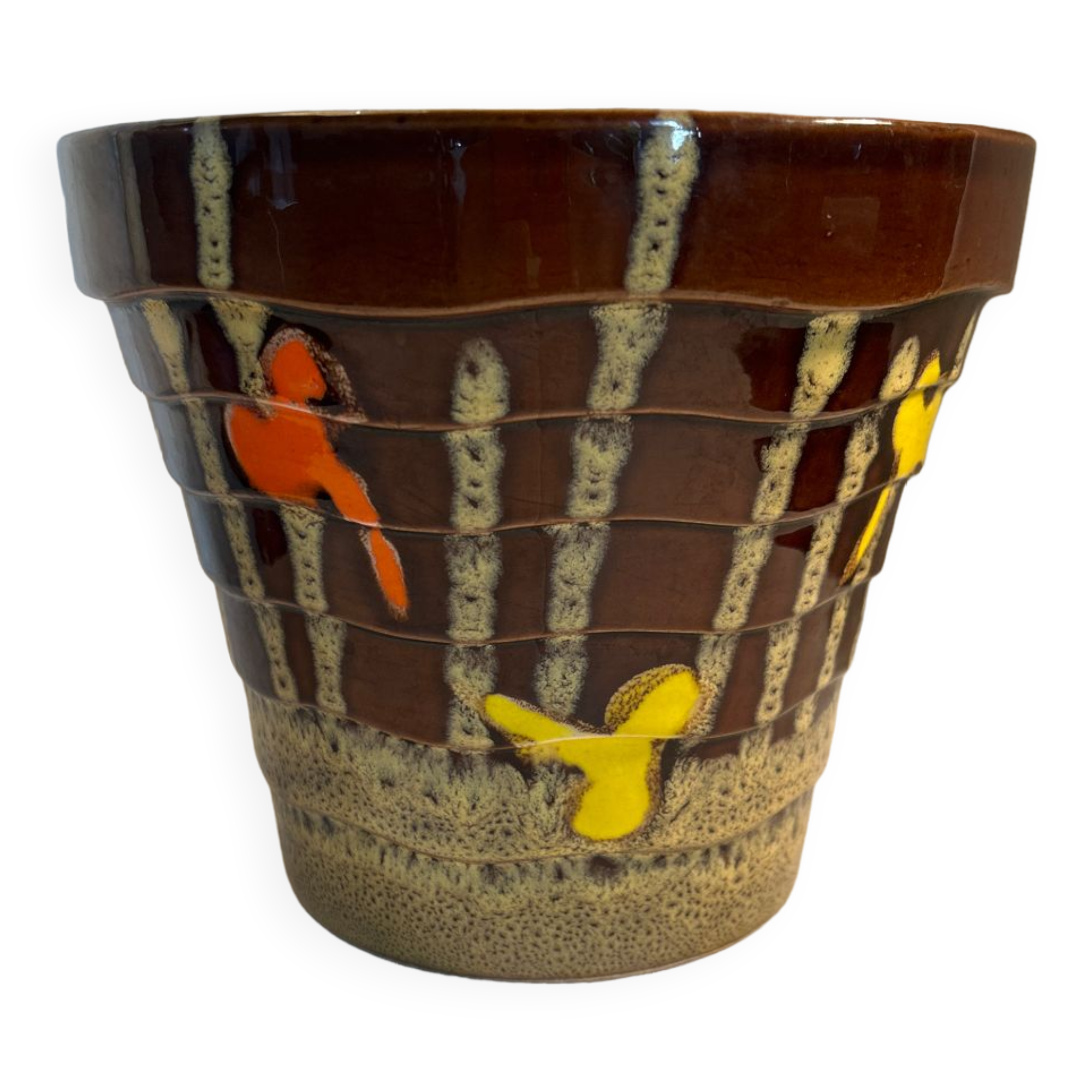 Cache pot corrugated Poët Laval year 50 vintage