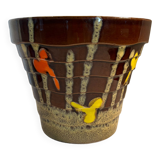 Cache pot ondulé Poët Laval année 50 vintage