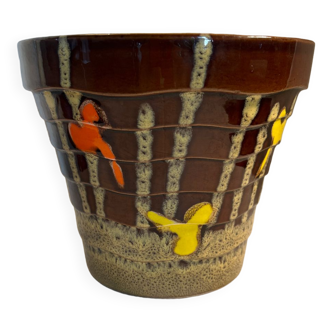 Cache pot ondulé Poët Laval année 50 vintage