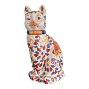 Sculpture chat famille - verte