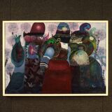 80's painting signed by Simonetta Carpini