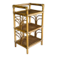 Vintage three-tiered shelf on legs, Bamboo, Rattan, Wicker circa 1970s