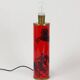 Piero Fornasetti Grande table lamp Bighe red and black mid-century, Italy, 1950s