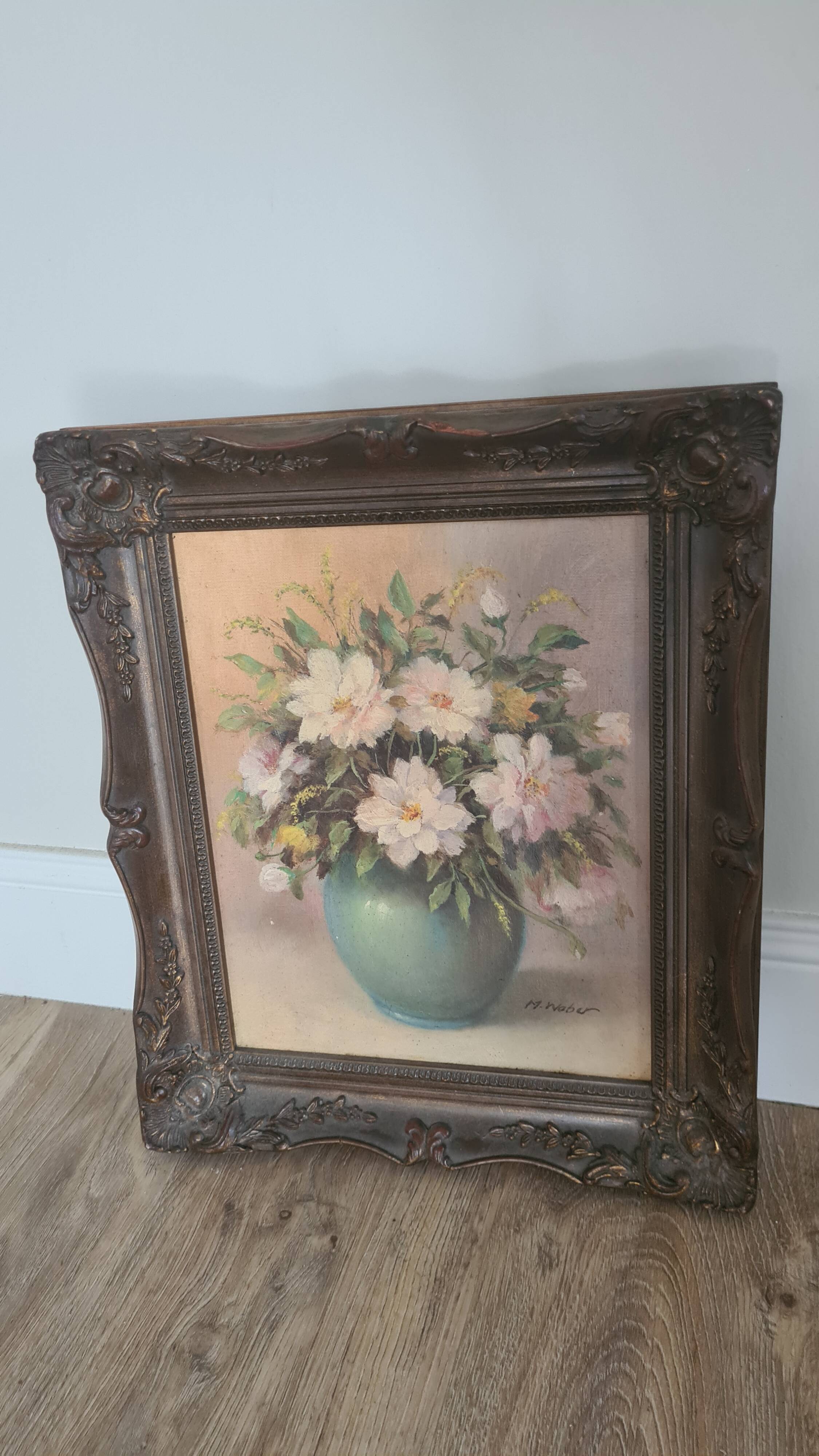 Old painting / oil painting / flowers