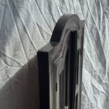 Dark brown wooden mirror with two baguettes H55 L40