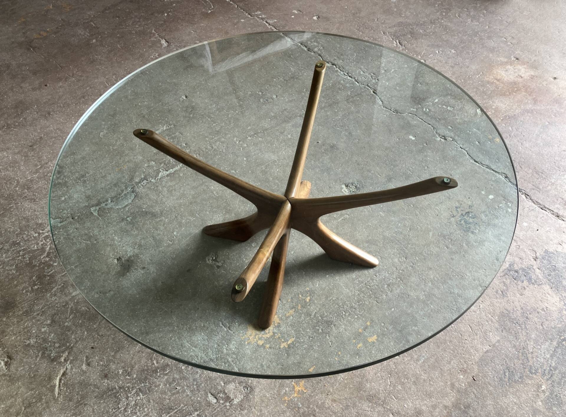 Glas Couchtisch T118 Illum Wikkelsø für Niels Eilersen 60er