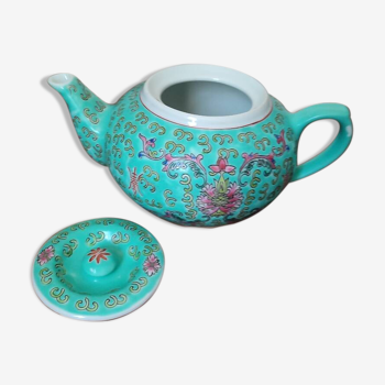 Vintage Min Shou Porcelain teapot turquoise