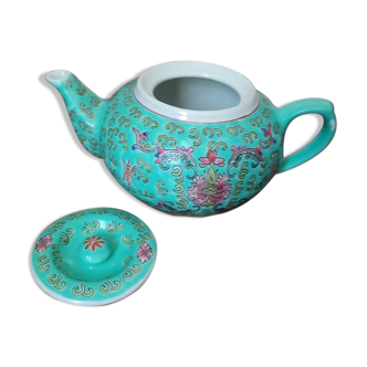 Vintage Min Shou Porcelain teapot turquoise