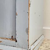 Antique Bedside Table in Weathered Grey Wood