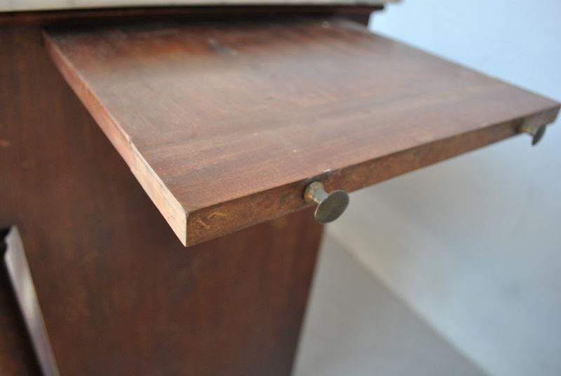 Credenza in mahogany door flame time XIX