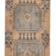 3x9 Mustard Light Blue Turkish Runner Rug 79x280Cm