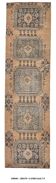 3x9 Mustard Light Blue Turkish Runner Rug 79x280Cm