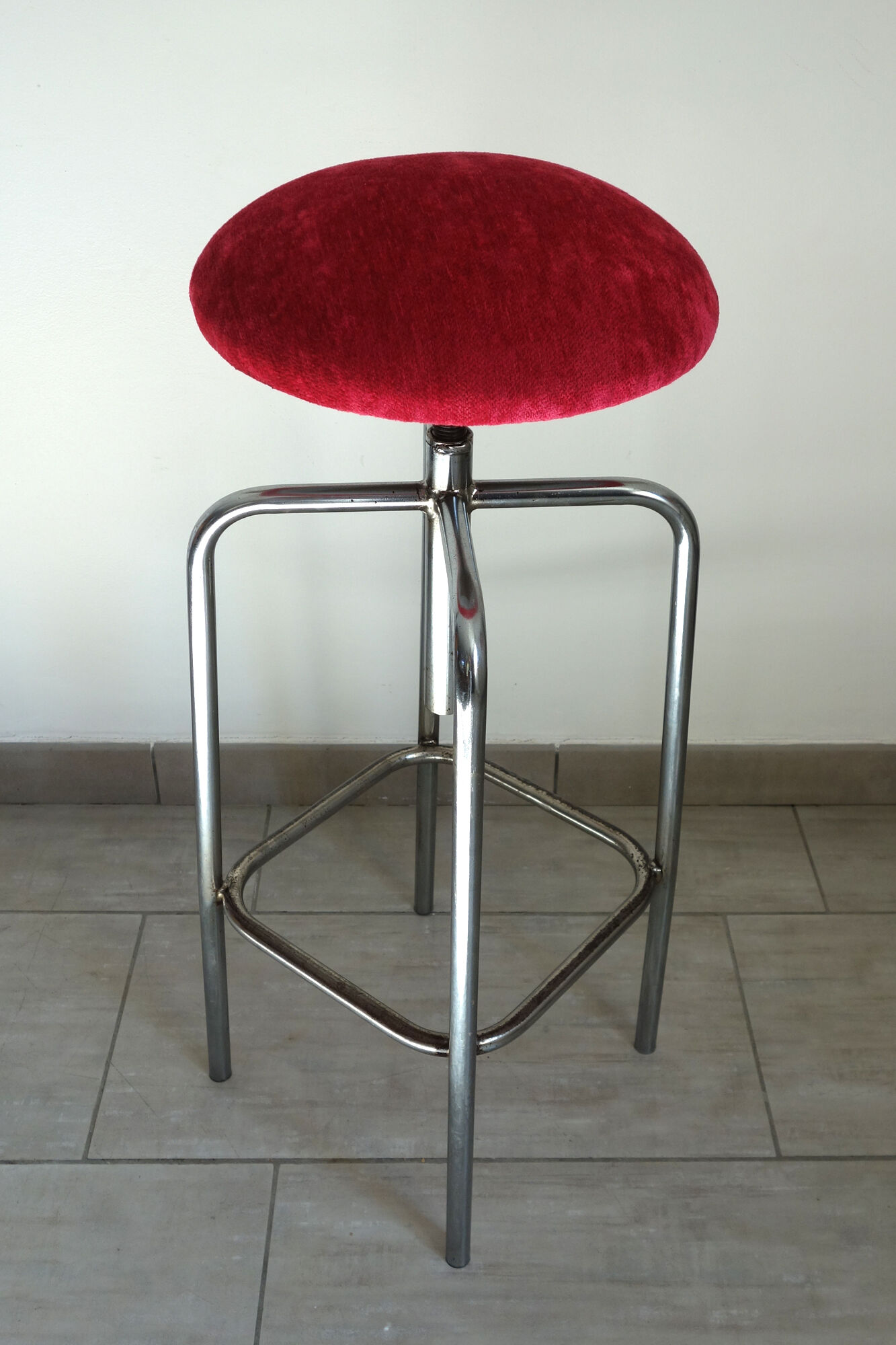 Vintage industrial screw stool