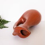 Artisanal terracotta pitcher