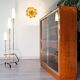 Showcase bookcase, glass and oak 1960